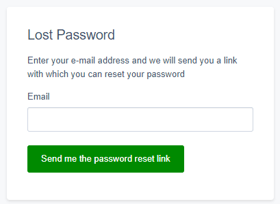 Lost Password Entry