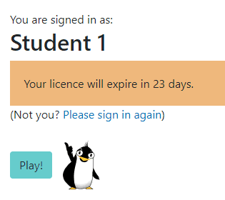 Student Expiry Message